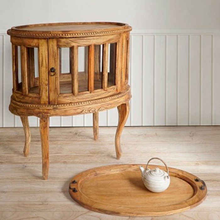 Mesa de madera ovalada - Galerías el Triunfo - 168072804007