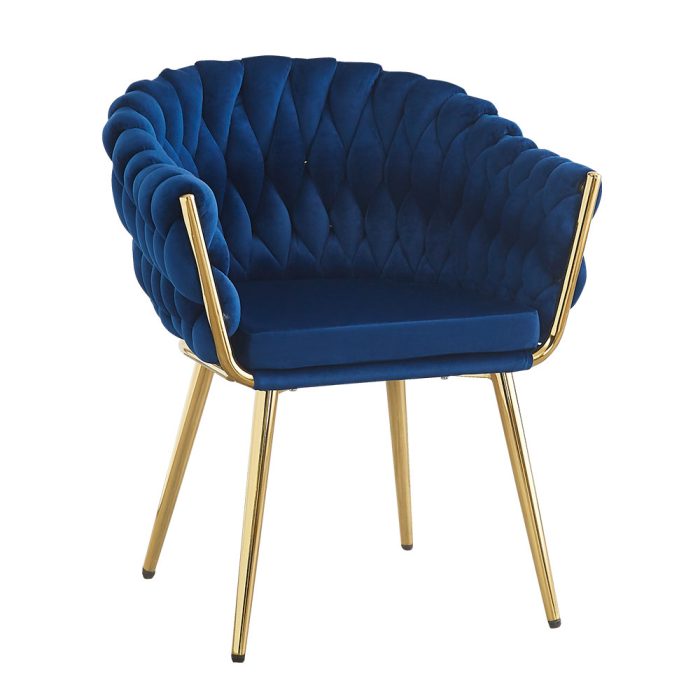 Silla de terciopelo azul - Galerías el Triunfo - 168172756025