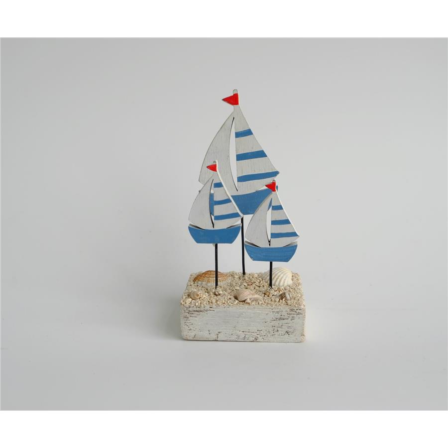Escultura de veleros azul