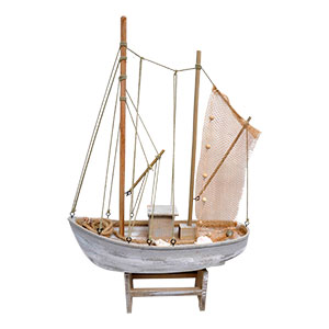 Barco de madera blanco - Galerías el Triunfo - 206071783084