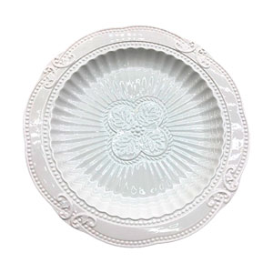 Plato de cerámica blanco - Galerías el Triunfo - 281001736740