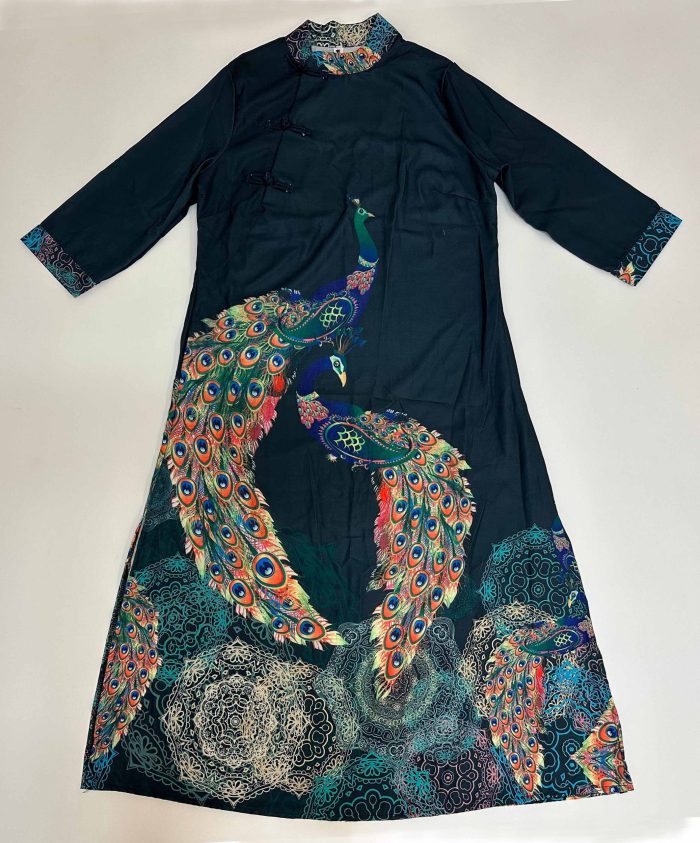 Vestido largo diseño pavorreal - Galerías el Triunfo - 291001736633