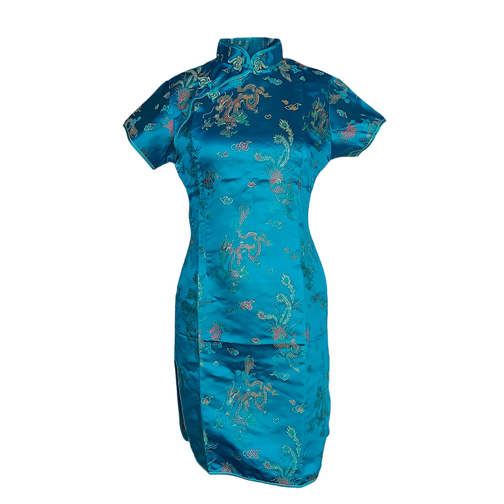 Vestido diseño oriental azul - Galerías el Triunfo - 291001736650