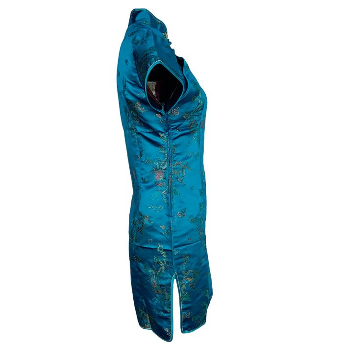 Vestido diseño oriental azul - Image 2