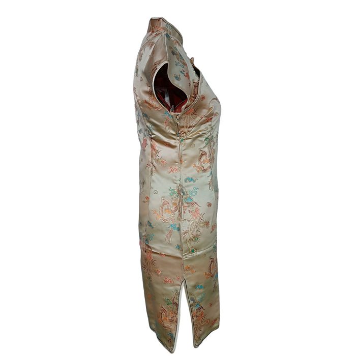 Vestido diseño oriental beige - Image 2