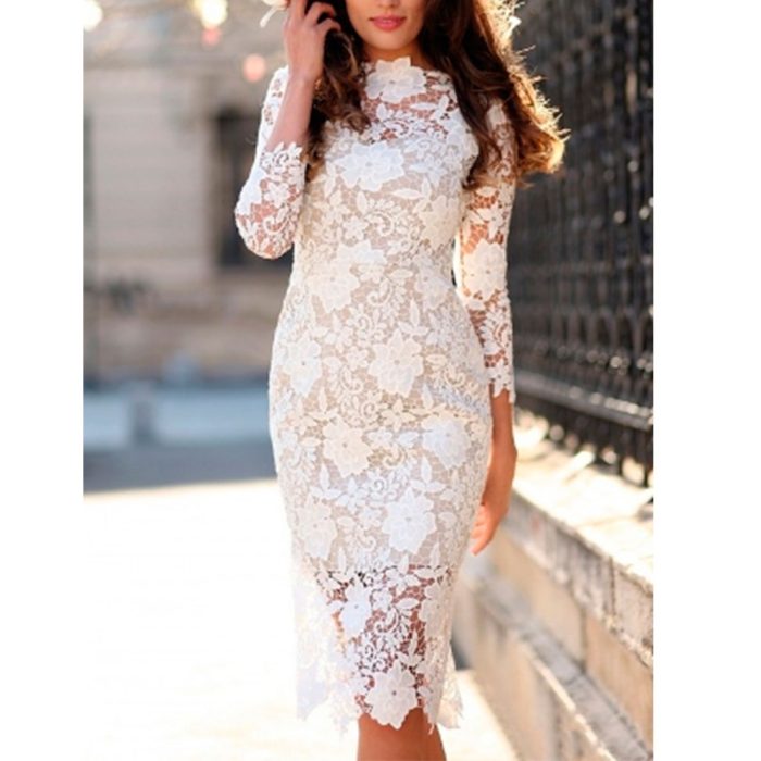 Vestido medio diseño flores - Galerías el Triunfo - 291001736690