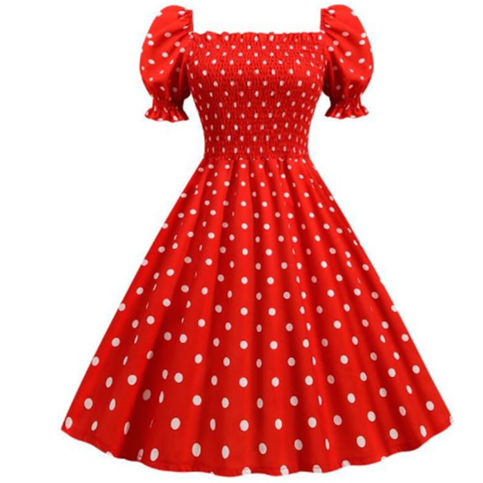 Vestido rojo con puntos - Galerías el Triunfo - 291001736834