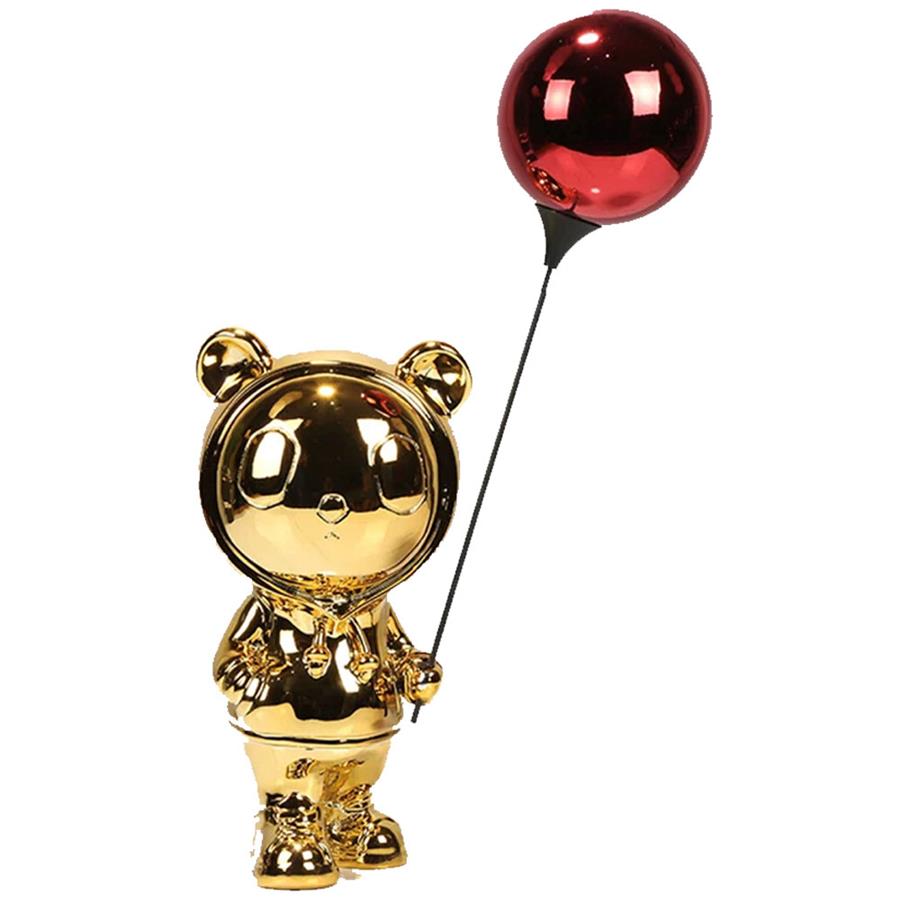 Panda de poliresina dorado - Galerías el Triunfo - 291001736876