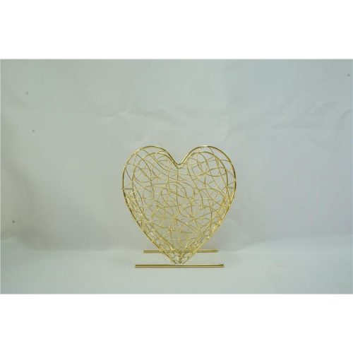 Corazón dorado poliresina - Galerías el Triunfo - 044071821618