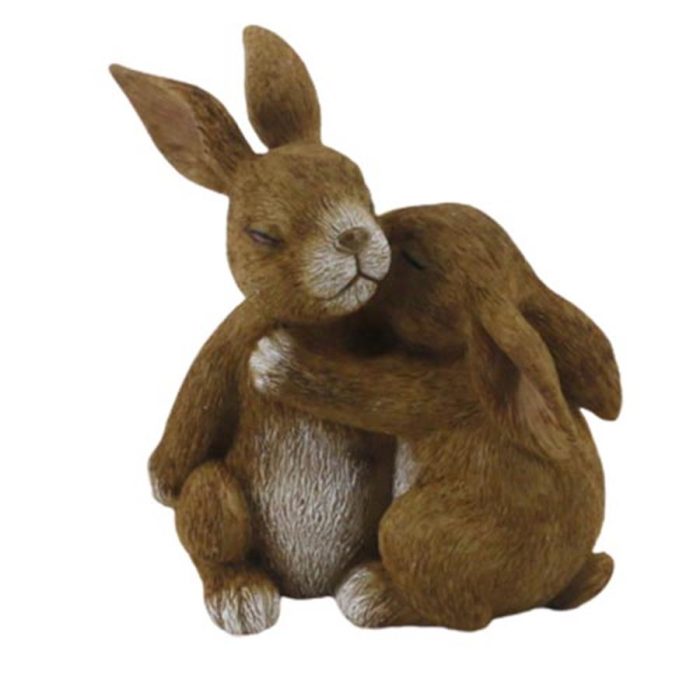 Conejos de poliresina abrazados - Galerías el Triunfo - 049072651184