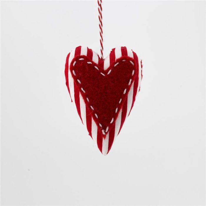 Corazón colgante rojo forrado - Galerías el Triunfo - 100307378459