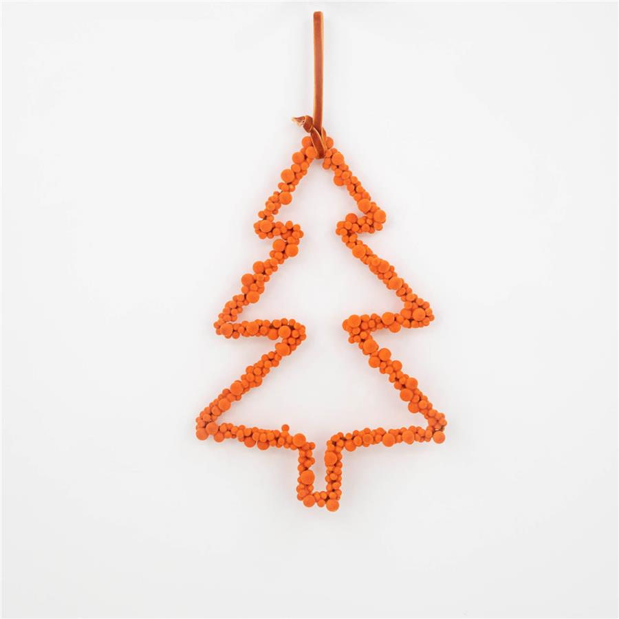 Árbol con pompones naranja - Galerías el Triunfo - 100307378475