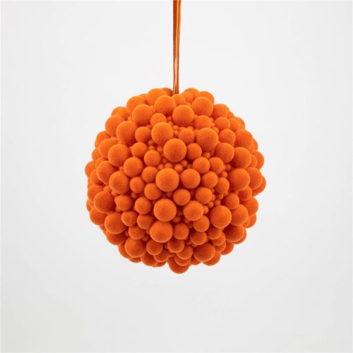 Bola con pompones naranja - Galerías el Triunfo - 100307378495