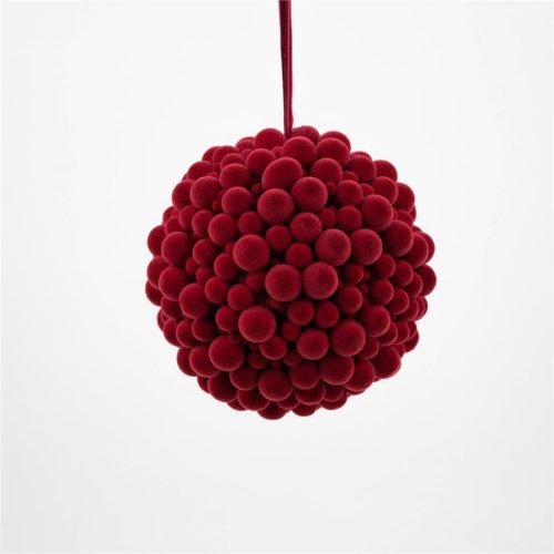 Bola con pompones vino - Galerías el Triunfo - 100307378497