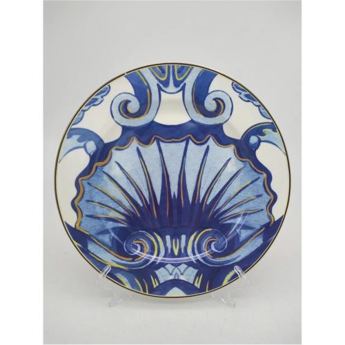 Plato de cerámica azul - Galerías el Triunfo - 156072791151