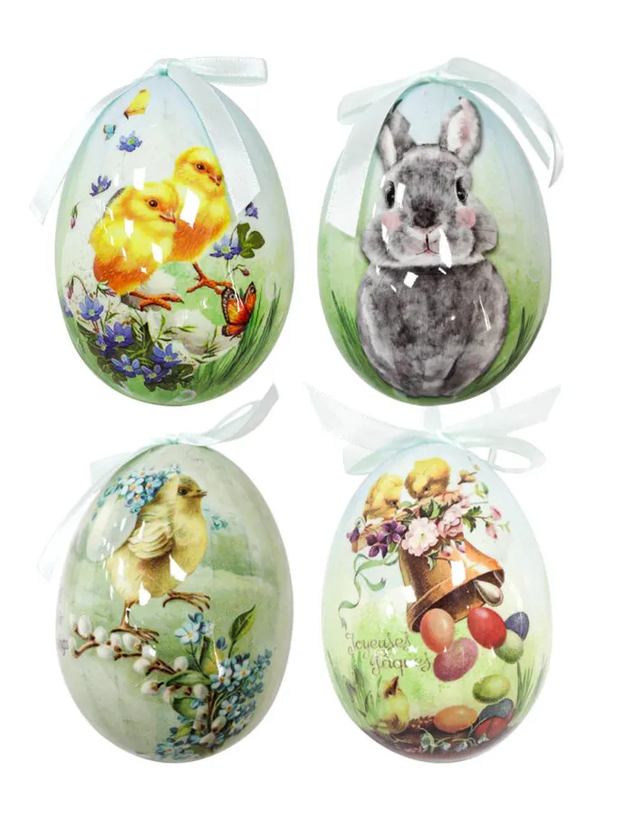 Huevos de Pascua Diseño Conejos y Pollitos