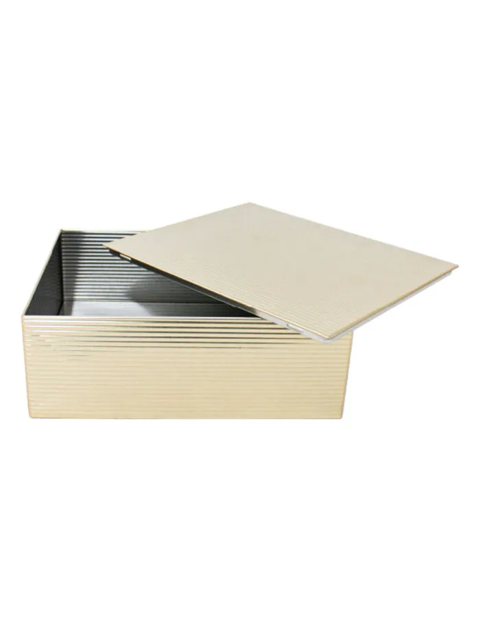 Juego de 2 Cajas Rayas Doradas - Image 5