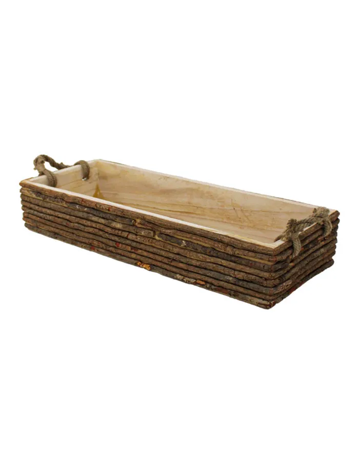 Charola de Madera con Corteza Natural