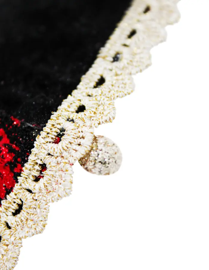 Paraguas Decorativo Negro con Rojo - Image 3