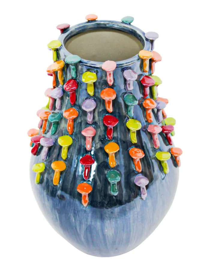 Jarrón Azul Hongos - Image 2
