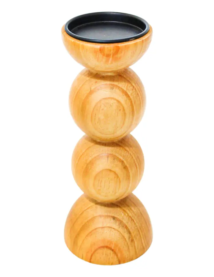 Candelabro de Madera Natural - Image 2