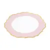 Plato de presentaciòn blanco con orilla rosa con dorado de 33 x33 x2cm - Image 2