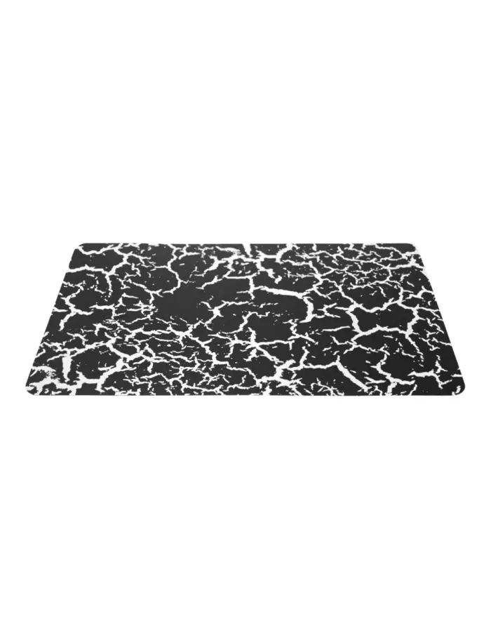 Mantel individual negro con plateado diseño craquelado de 43.5x28.5cm - Image 2