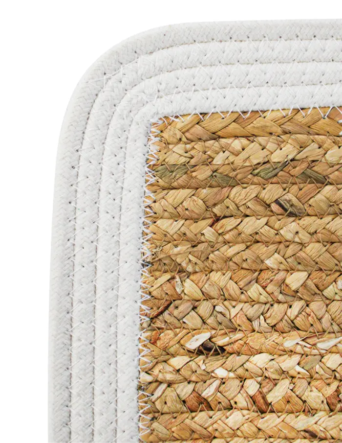 Mantel individual tejido natural con orilla beige de 45x30cm - Image 3