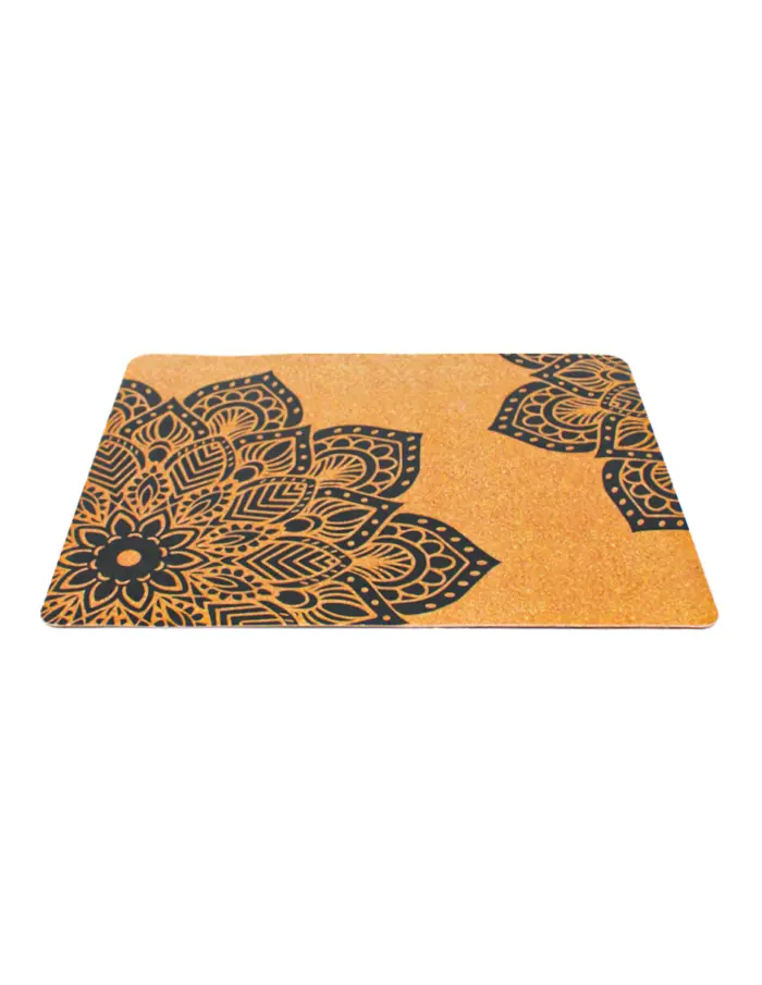 Mantel individual rectangular con diseño mandala negro de 40x30cm - Image 2