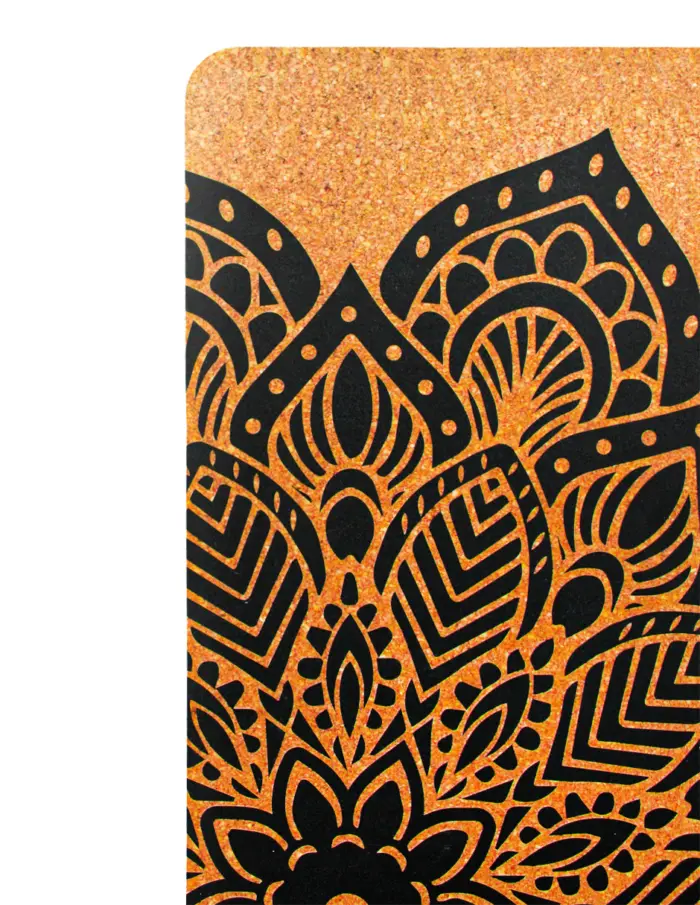 Mantel individual rectangular con diseño mandala negro de 40x30cm - Image 3