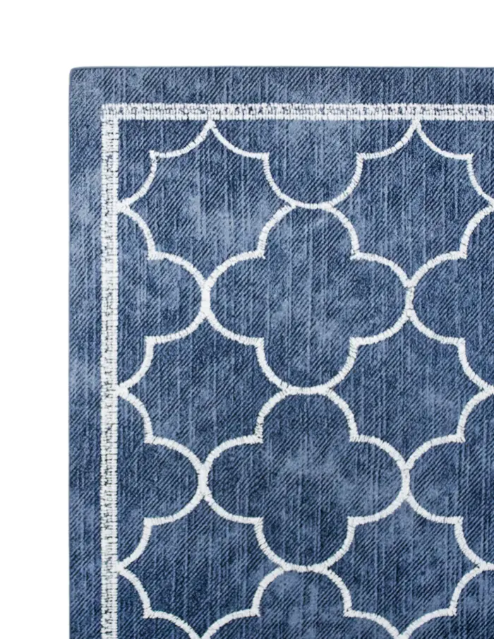 Mantel individual rectangular diseño trebol azul de 43x30cm - Image 3