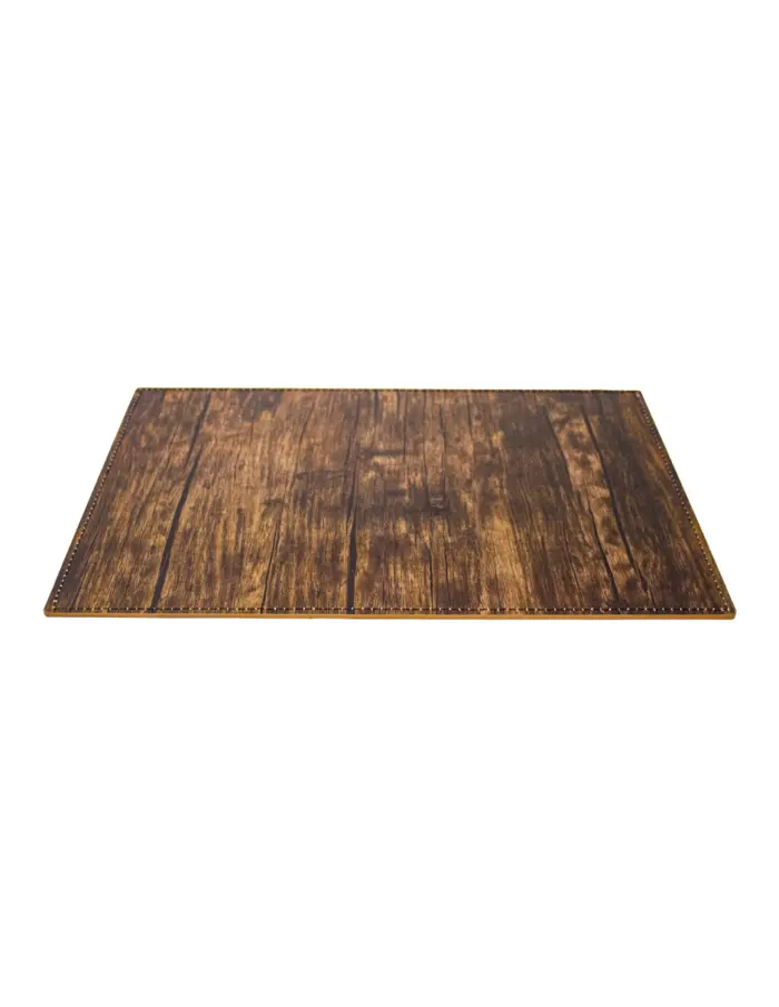 Mantel individual rectangular diseño madera oscuro de 43x30cm - Image 2