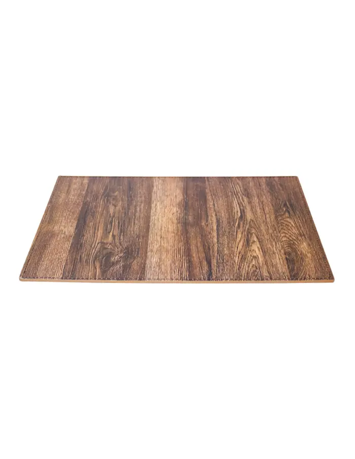 Mantel individual rectangular diseño madera café oscuro de 43x30cm - Image 2