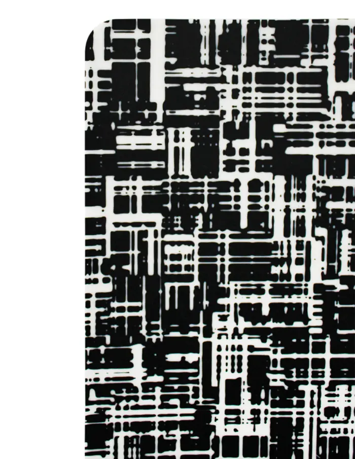 Mantel individual rectangular negro con rayas de 43.5x28.5cm - Image 3