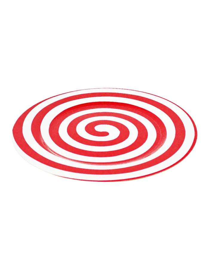 Plato de presentación diseño caramelo rojo con blanco de 33 cm - Image 2