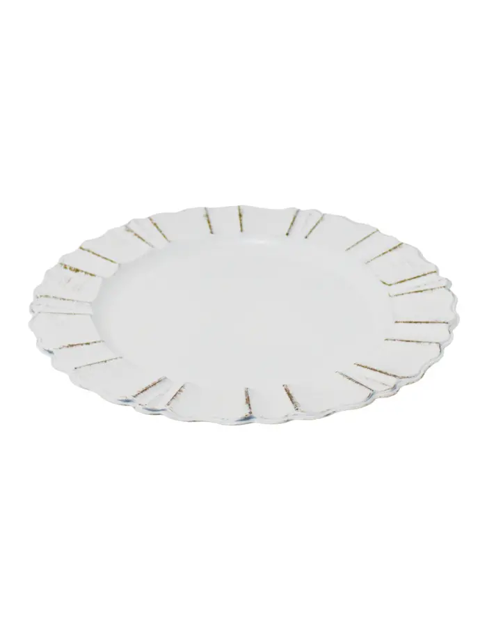 Plato de presentación blanco diseño orillas onduladas de 33cm - Image 2