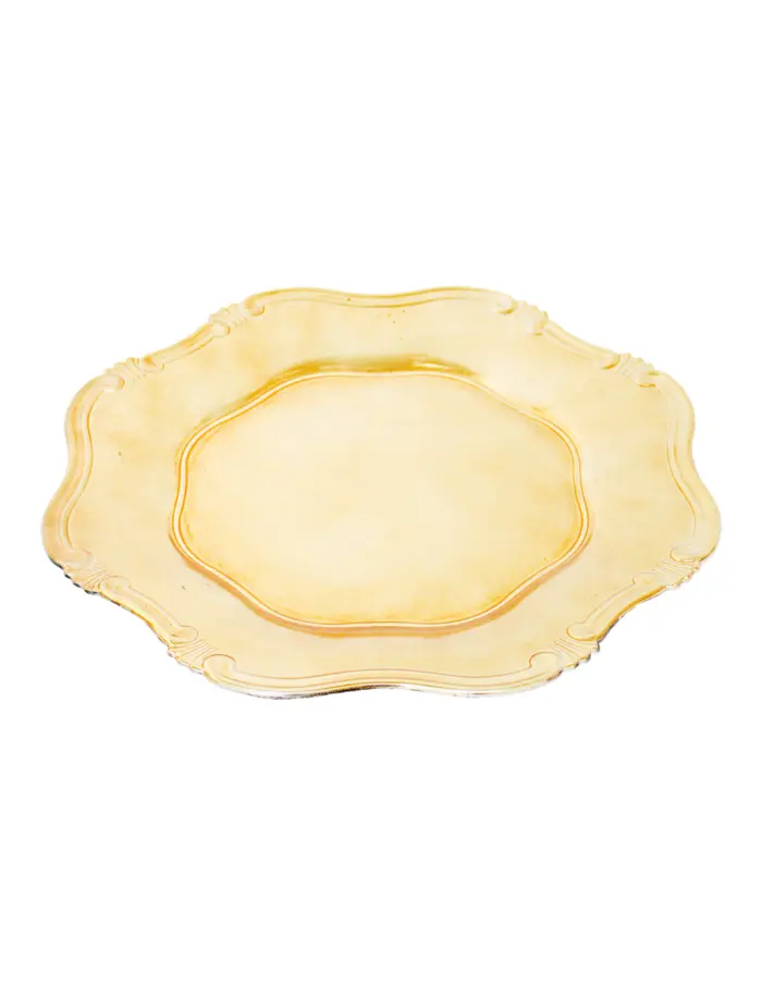 Plato de presentación dorado diseño ondulado de 33cm - Image 2