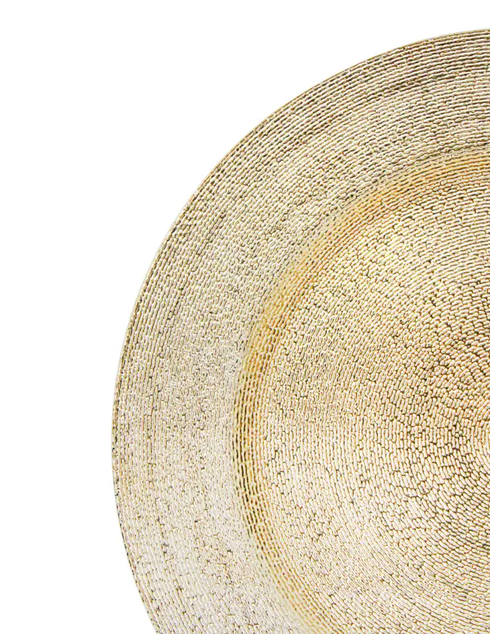 Plato de presentación dorado rayado de 33cm - Image 3