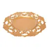 Plato de presentación dorado mate diseño grecas y hojas de 33cm - Image 2