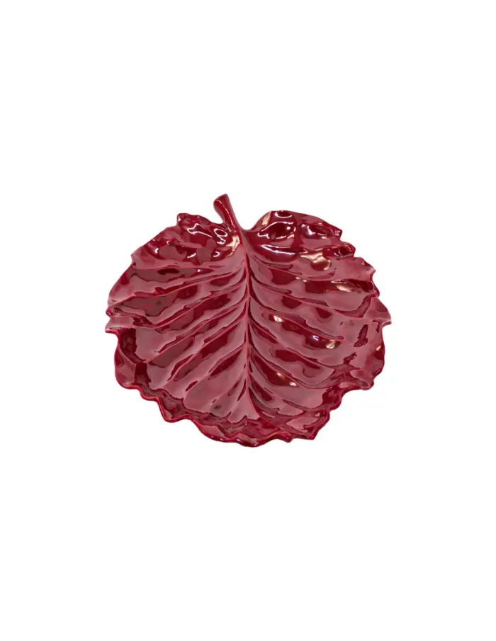 Plato de melamina diseño hoja rojo de 31x24x1.4cm - Image 2
