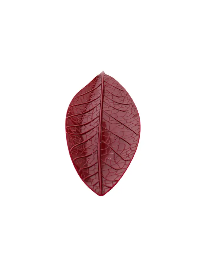 Plato de melamina diseño hoja rojo de 13x36x1.3cm - Image 2