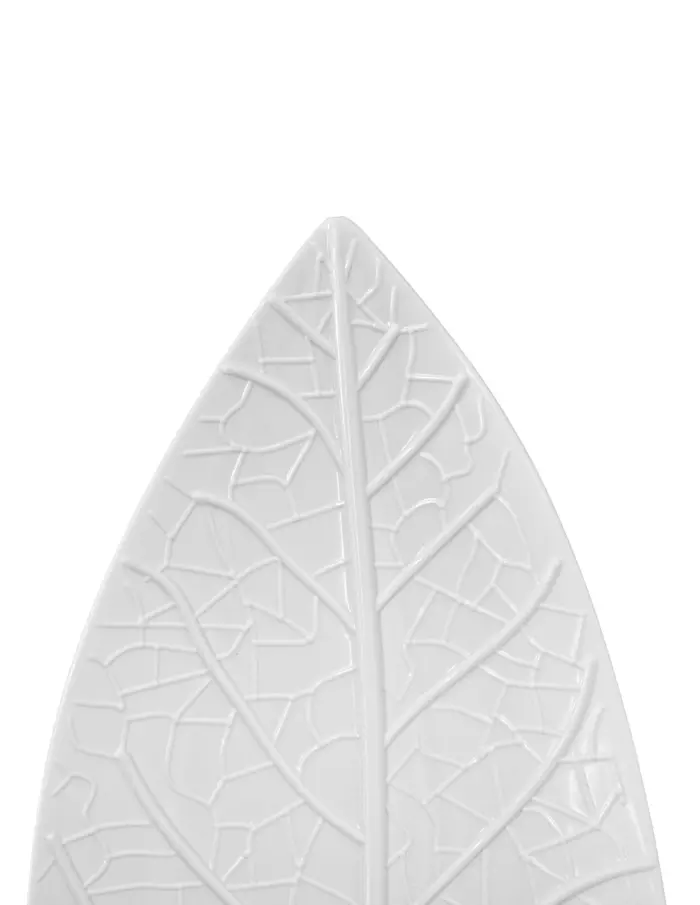 Plato de melamina diseño hoja blanco de 13x36x1.3cm - Image 3