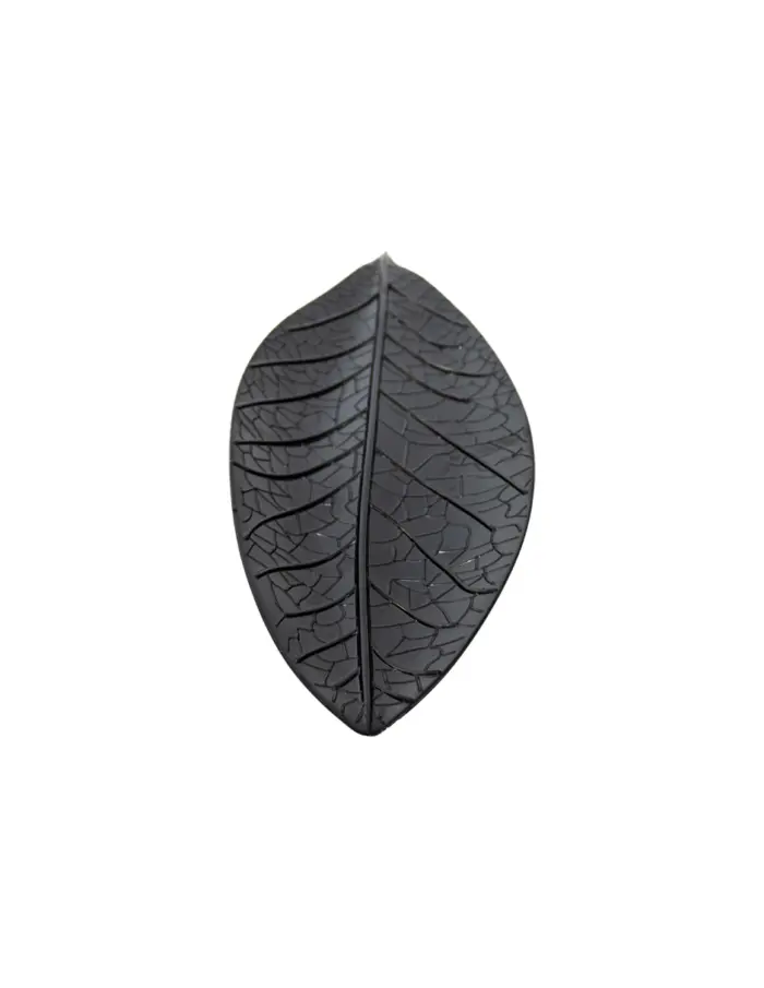 Plato de melamina diseño hoja negro de 13x36x1.3cm - Image 2