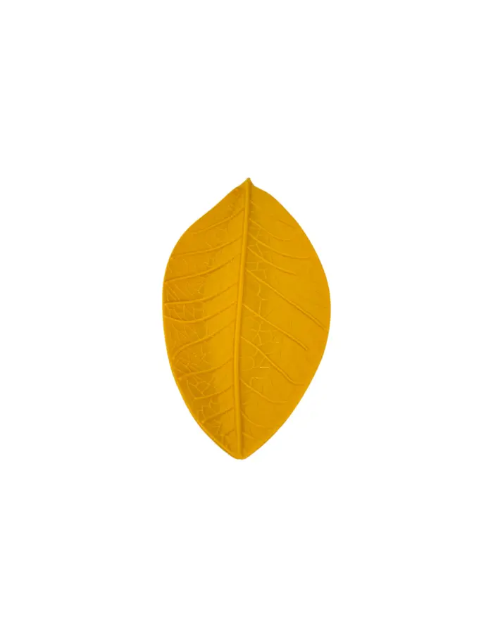 Plato de melamina diseño hoja amarillo de 13x36x1.3cm - Image 2