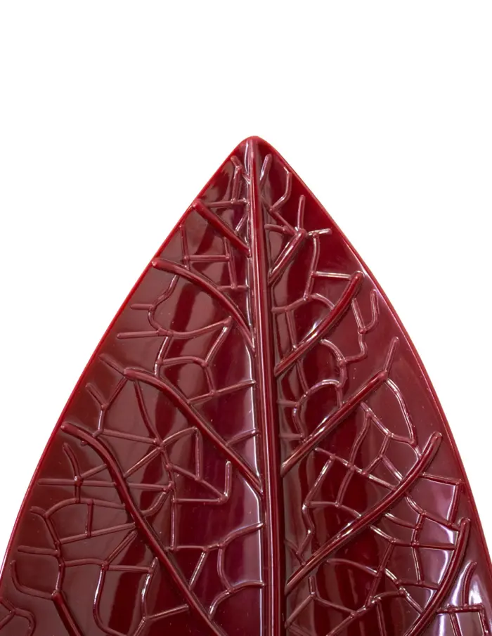 Plato de melamina diseño hoja rojo de 17x47x1.2cm - Image 3