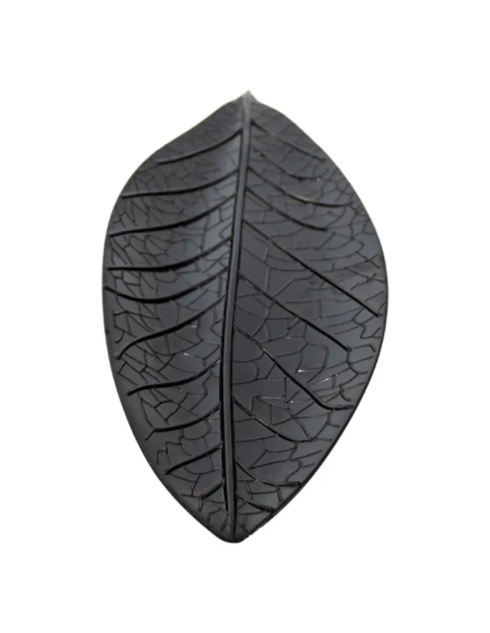 Plato de melamina diseño hoja negro de 17x47x1.2cm - Image 2