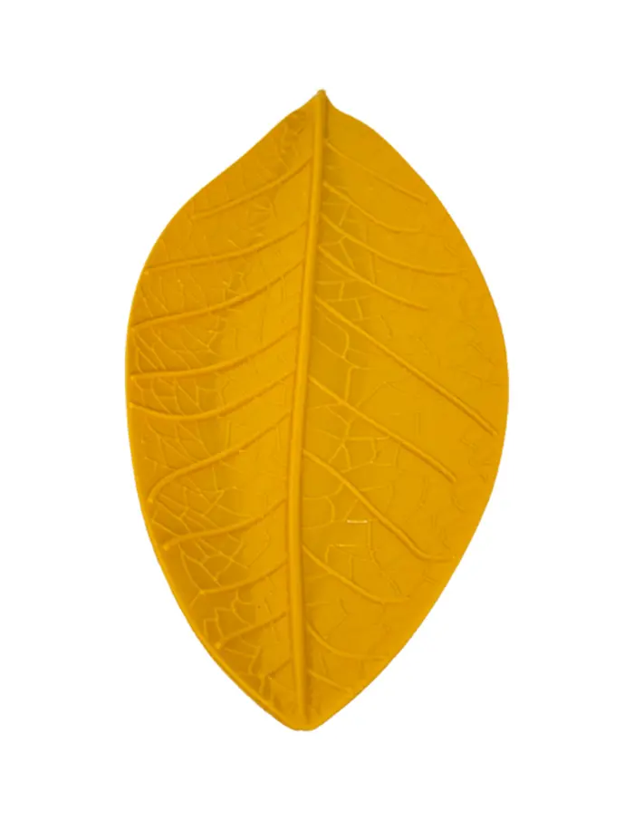 Plato de melamina diseño hoja amarillo de 17x47x1.2cm - Image 2