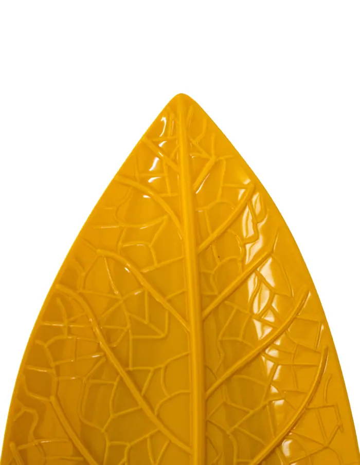 Plato de melamina diseño hoja amarillo de 17x47x1.2cm - Image 3