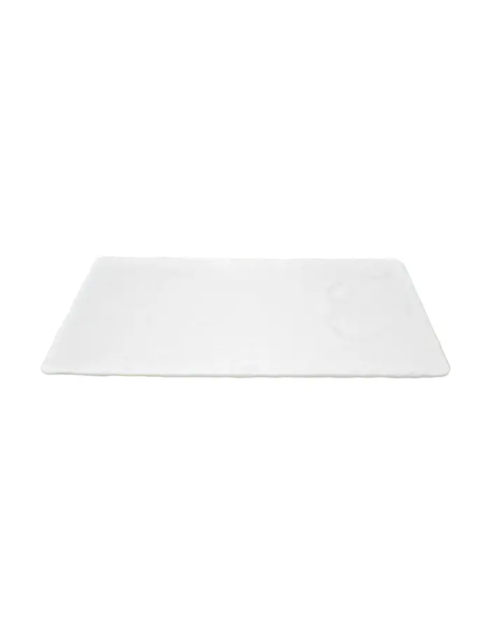 Plato de melamina rectangular blanco de 16.5x30x1.3cm - Image 2