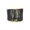 Servilletero de metal tejido negro con orilla dorada de 3.75x5cm - Image 2